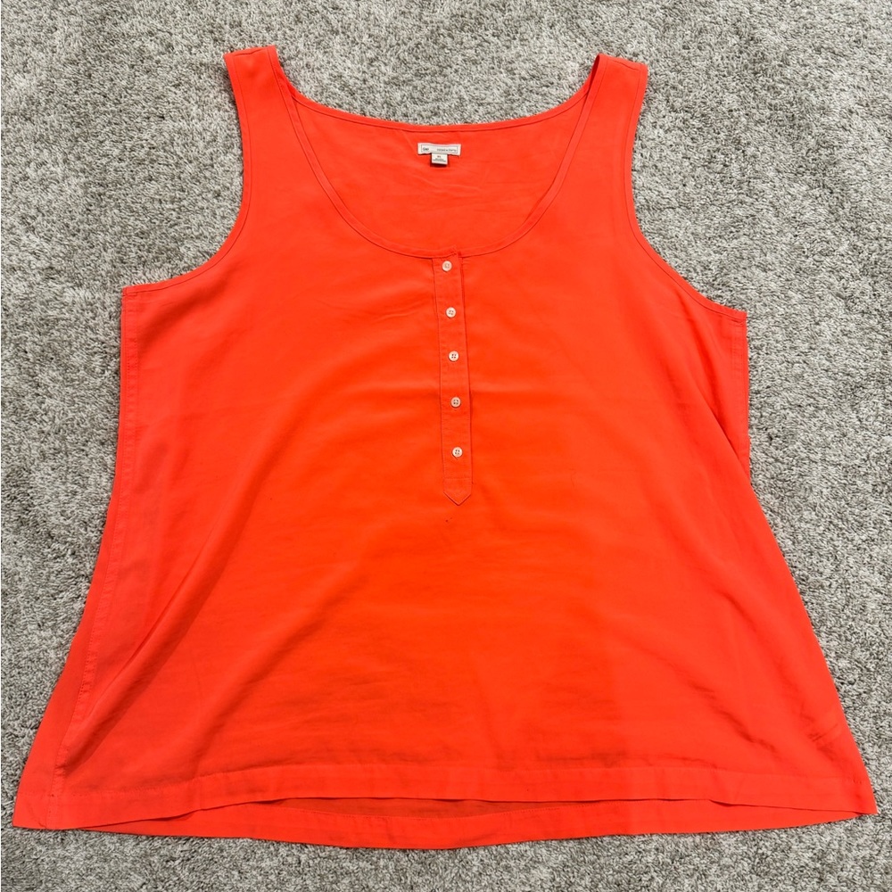 Gap Button Front Neon Orange Tank Shell | Size: XL